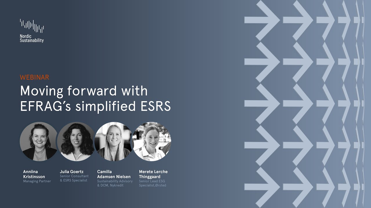 Moving forward with EFRAG’s simplified ESRS
