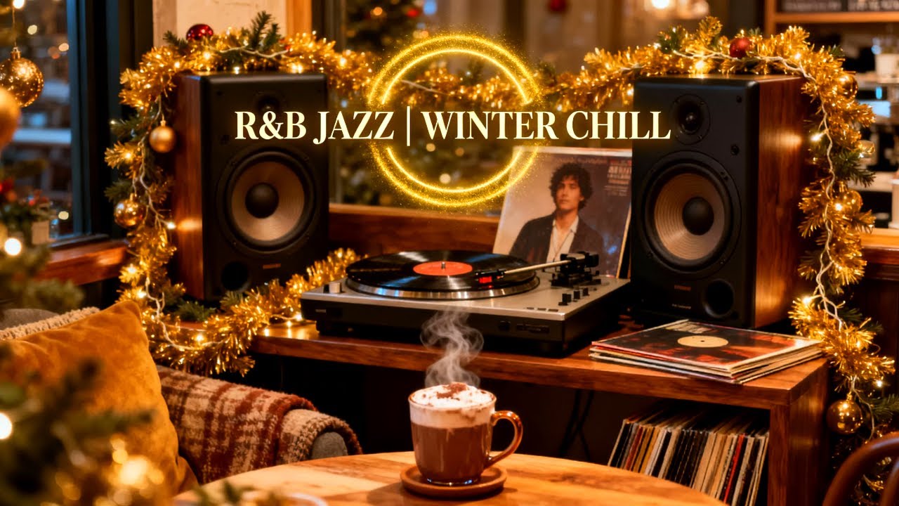 Smooth RnB Jazz for Quiet November Work | Warm Golden Rainy Café Ambience