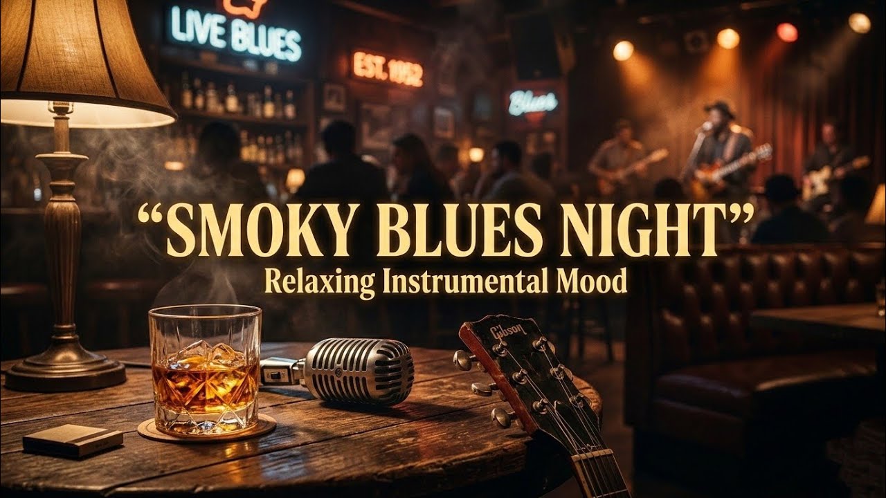 Smoky Blues Night – Warm Whiskey & Soulful Instrumentals