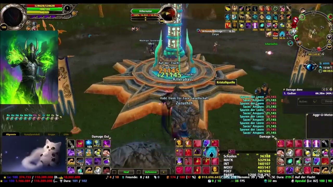 First time playing Runes of Magic after 2 yrs. SW VenomX vs Aesir Warlock/Champion Gadiser