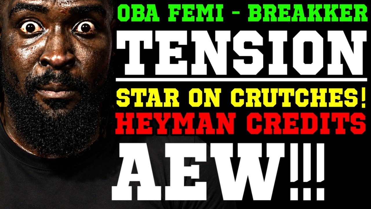 WWE News! Tension Between Oba Femi and Bron Breakker After RAW! Star on Crutches! Heyman Credits AEW