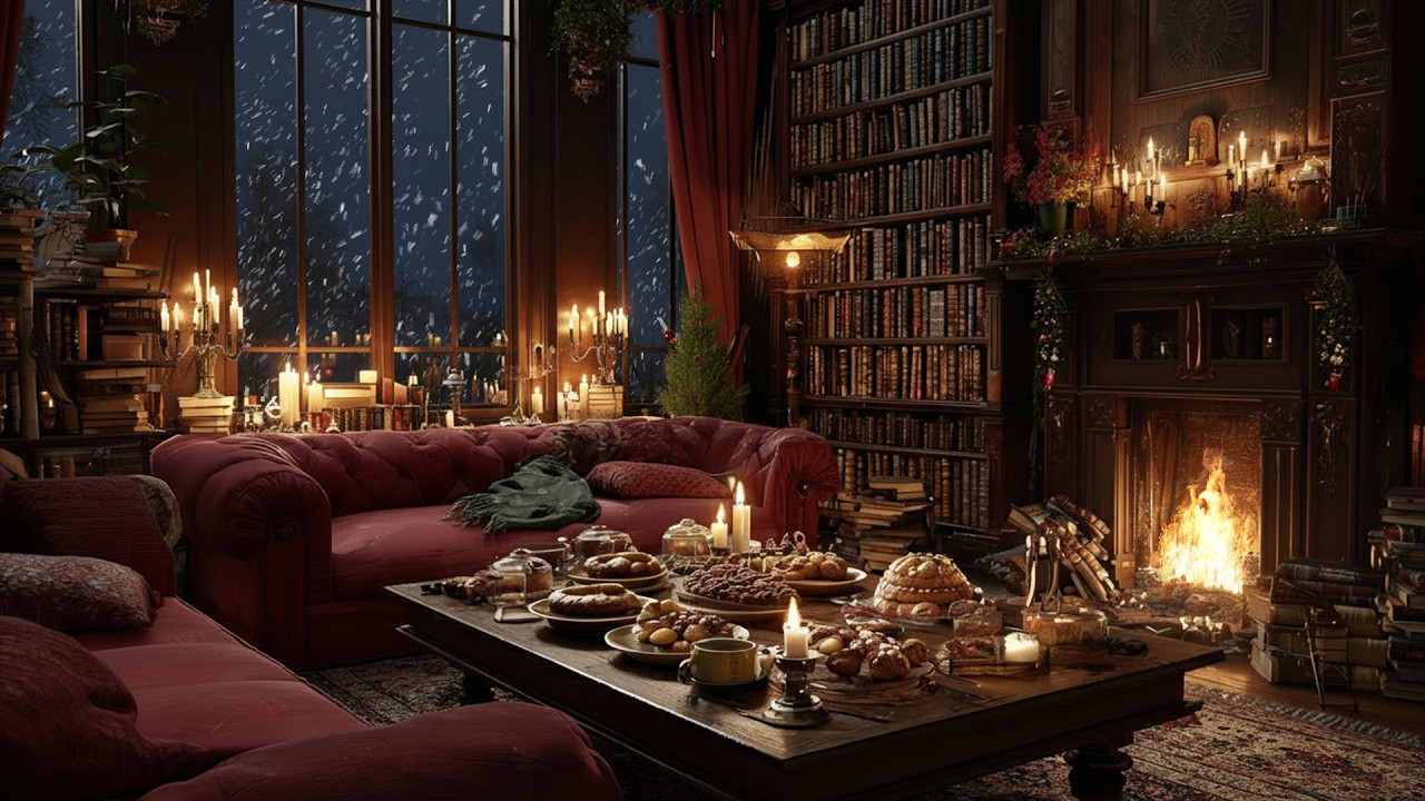 Soft Slow Piano Breathing beneath Winter Glow ❄️ A Still and Quiet Atmosphere for Focus