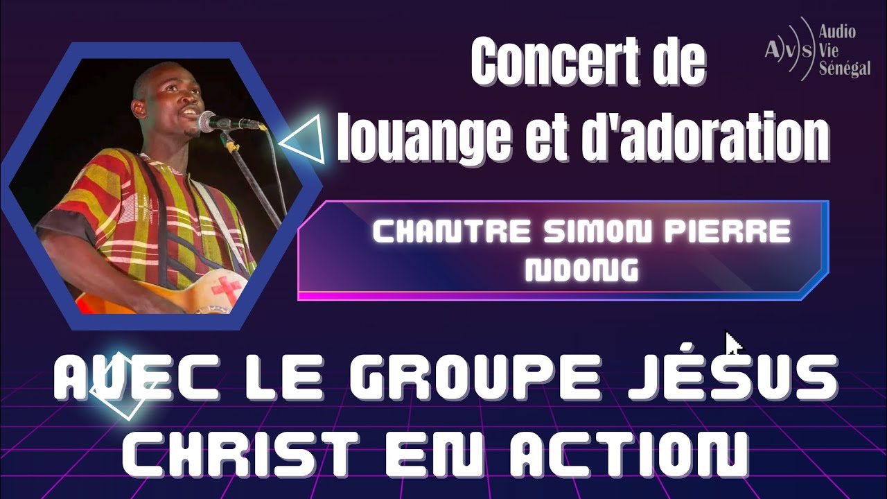 Concert du Chantre Simon Pierre Ndong avec le Groupe Jésus Christ en action.