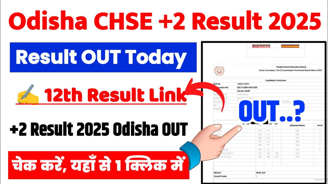 +2 Result 2025 Kaise Check Kare ? How To Check Odisha +2 Result 2025 ? Odisha CHSE 12th Result 2025