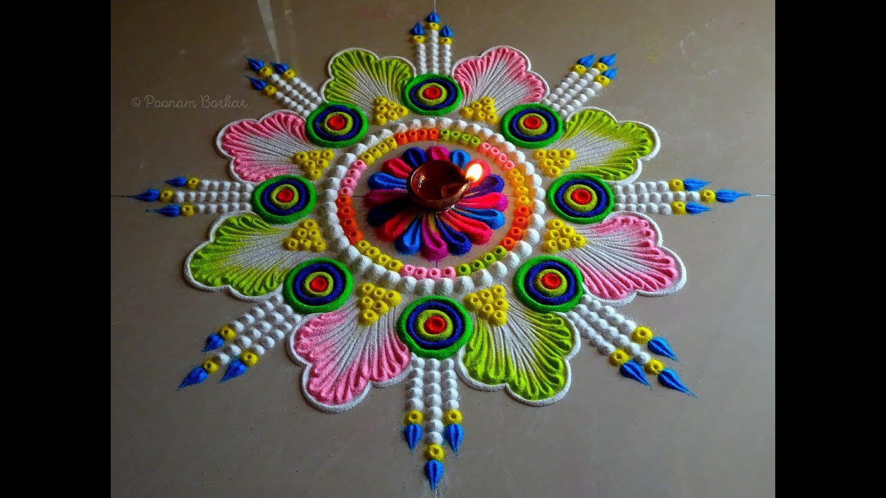 Small, simple yet beautiful rangoli using bangles | Easy and unique rangoli for festivals