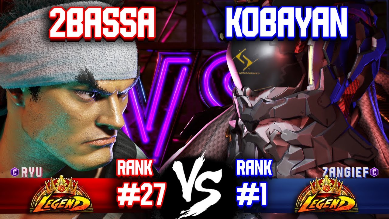 SF6 ▰ 2BASSA (Ryu) vs KOBAYAN (#1 Rank Zangief) ▰ Street Fighter 6 Replays