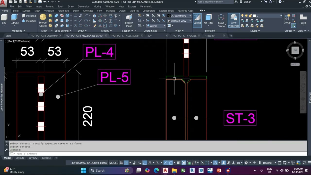 STEEL STRUCTURE DETAILING 3D WITH AUTOCAD ( DAY 4 )