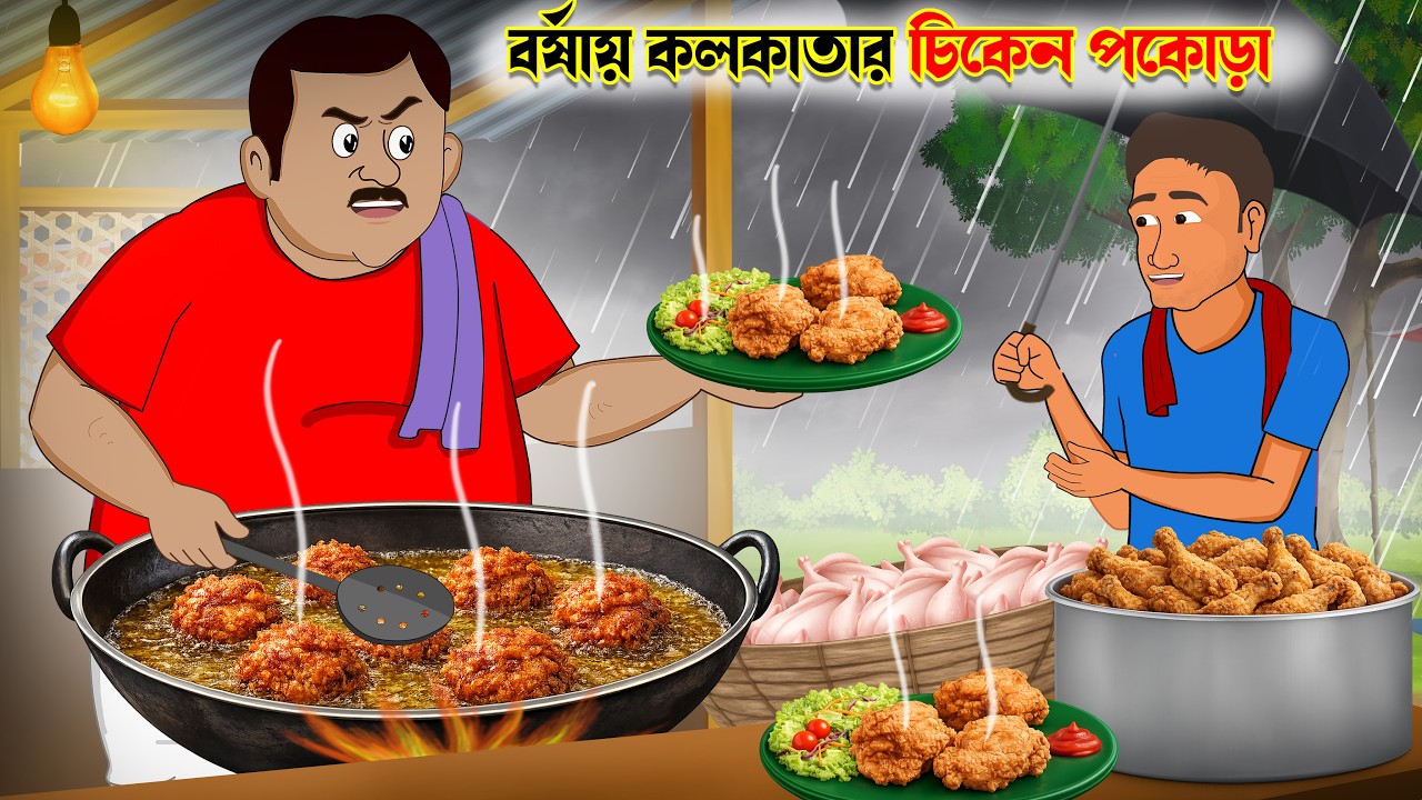 বর্ষায় কলকাতার চিকেন পকোড়া | Bengali Moral Stories Cartoon | Thakumar Jhuli |@FunExpressAnimation
