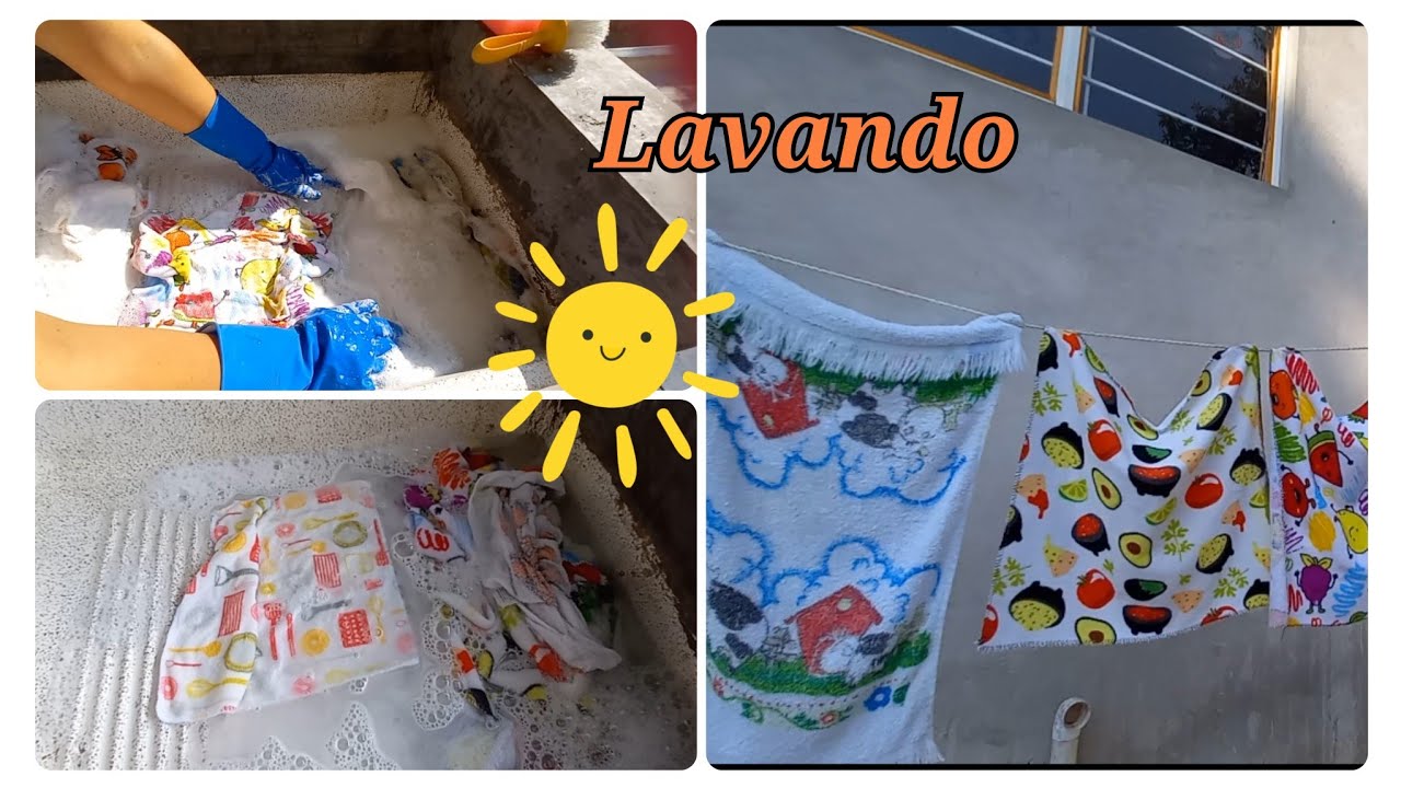 Lavando servilletas de cocina.🧼