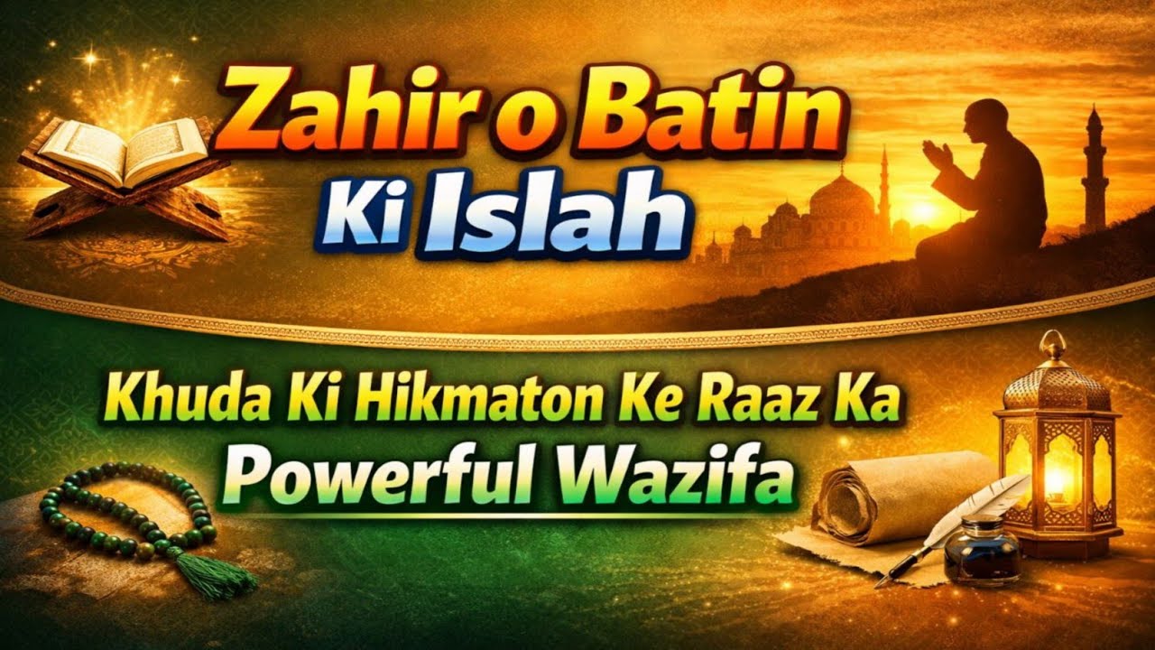 Zahir Aur Batin Saf Karne Ka Wazifa | ظاہر و باطن صاف کرنے کا وظیفہ By Maulana MuhammedAfzal Barkati