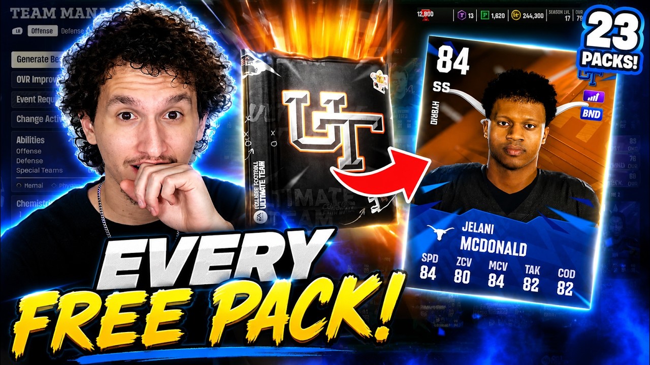 I Opened EVERY FREE PACK in College Football 27 Ultimate Team!