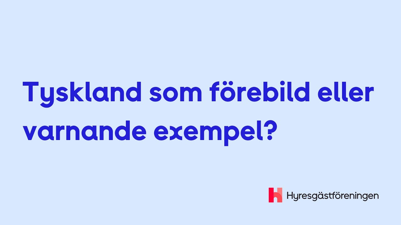 Tyskland som förebild eller varnande exempel?