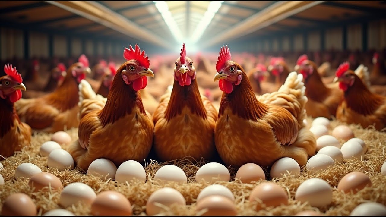 Chicken Farm - Raising Chickens for Eggs as a Business - Organic Poultry Farming & Egg Collection