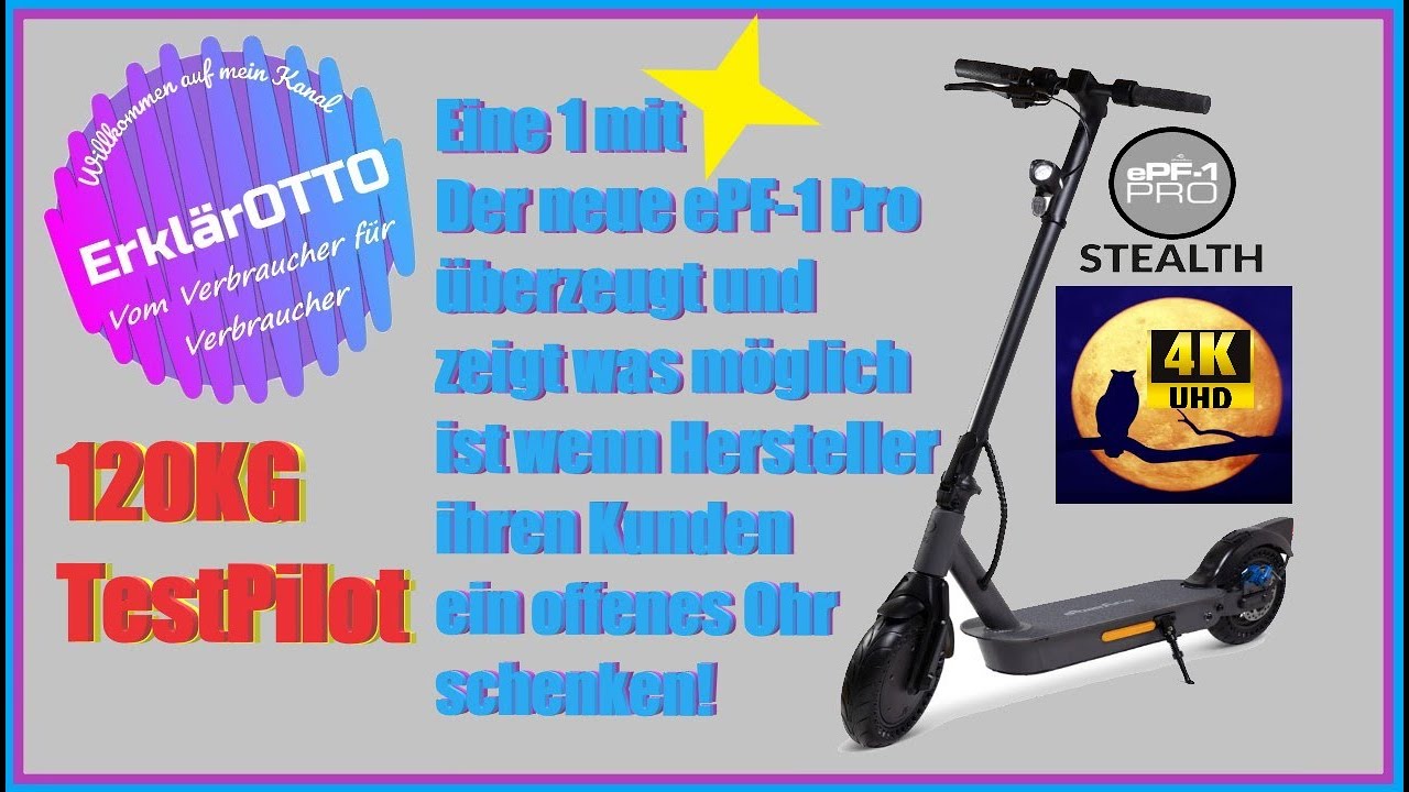 ePF-1 Pro 11,6Ah 🌗 Abendd&auml;mmerung Testfahrt in die Nacht 🌘 120KG TestPilot E-Scooter mit ABE