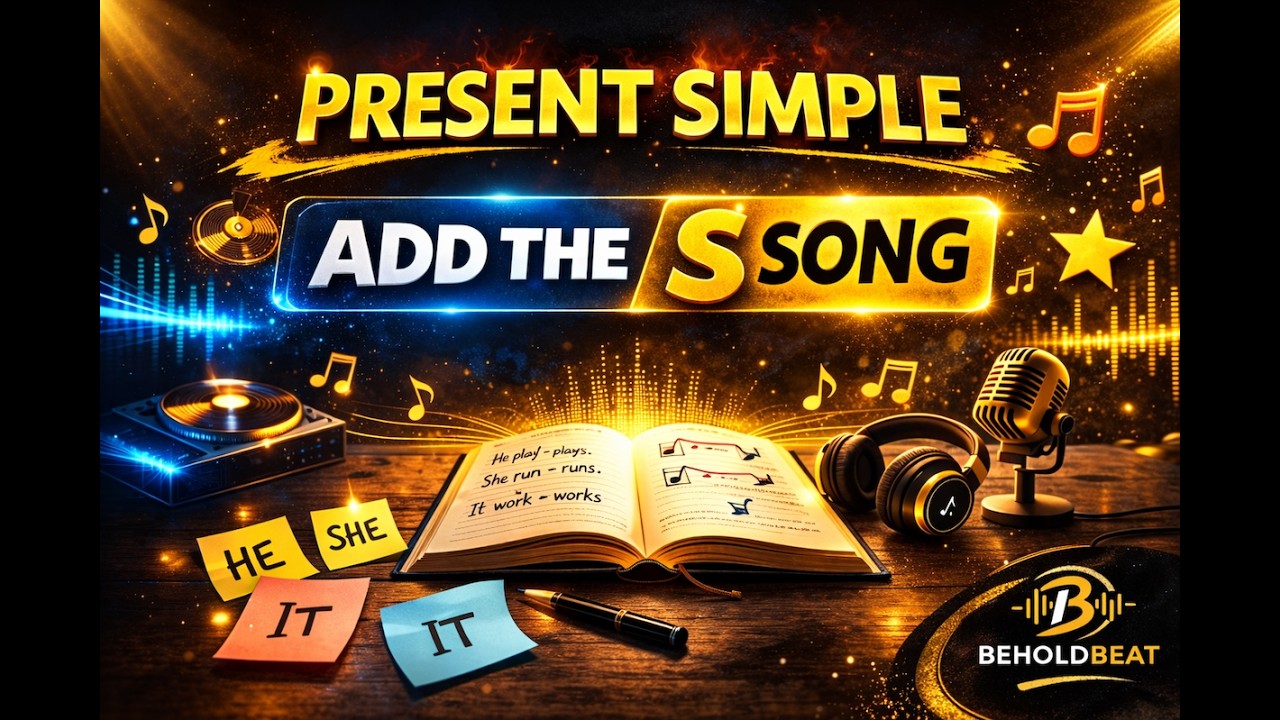 Present Simple Song 🎵 He She It &ndash; Add the S Rule for ESL Students
