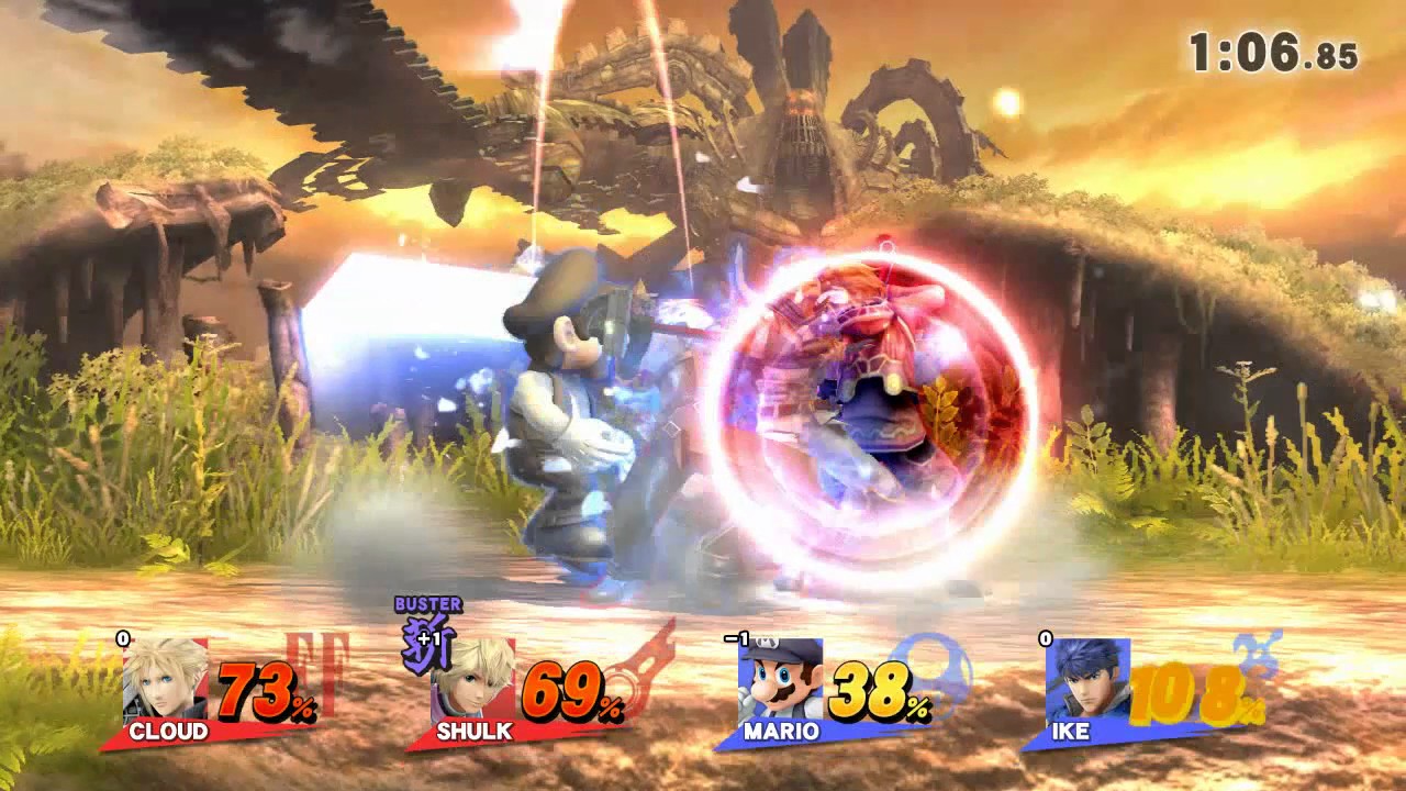 Cloud & Shulk Vs. Mario, Ike (Ale/Sabino - JumentossauroVlog)