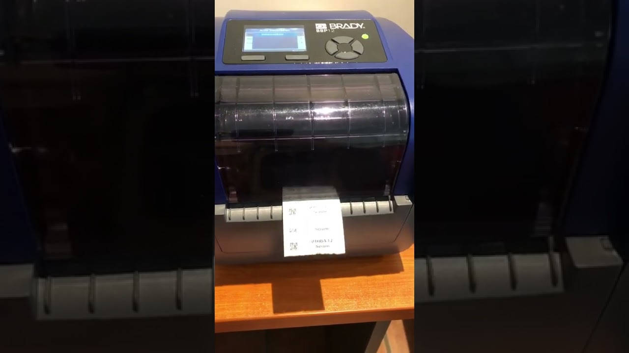 PCR tube top & side label on Brady BBP12 printer