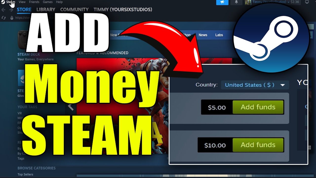 How to Add Funds to STEAM Wallet to Buy Games (Best Method)