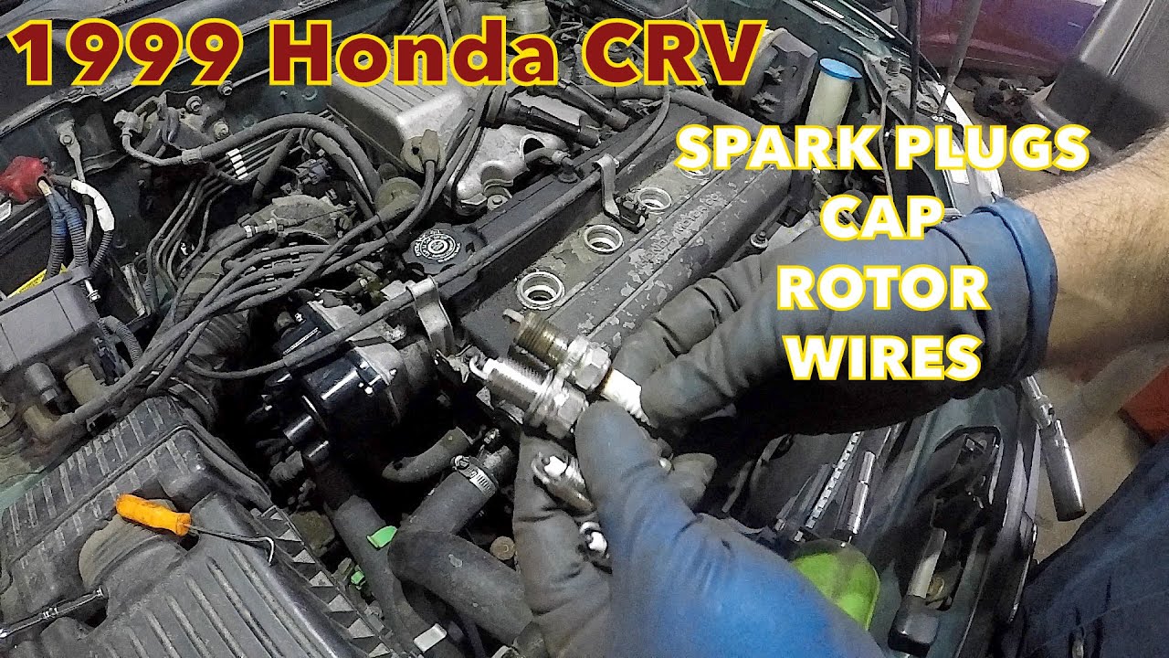 Honda CRV 1999 2000   Tune up   spark plugs, cap, Rotor and wires