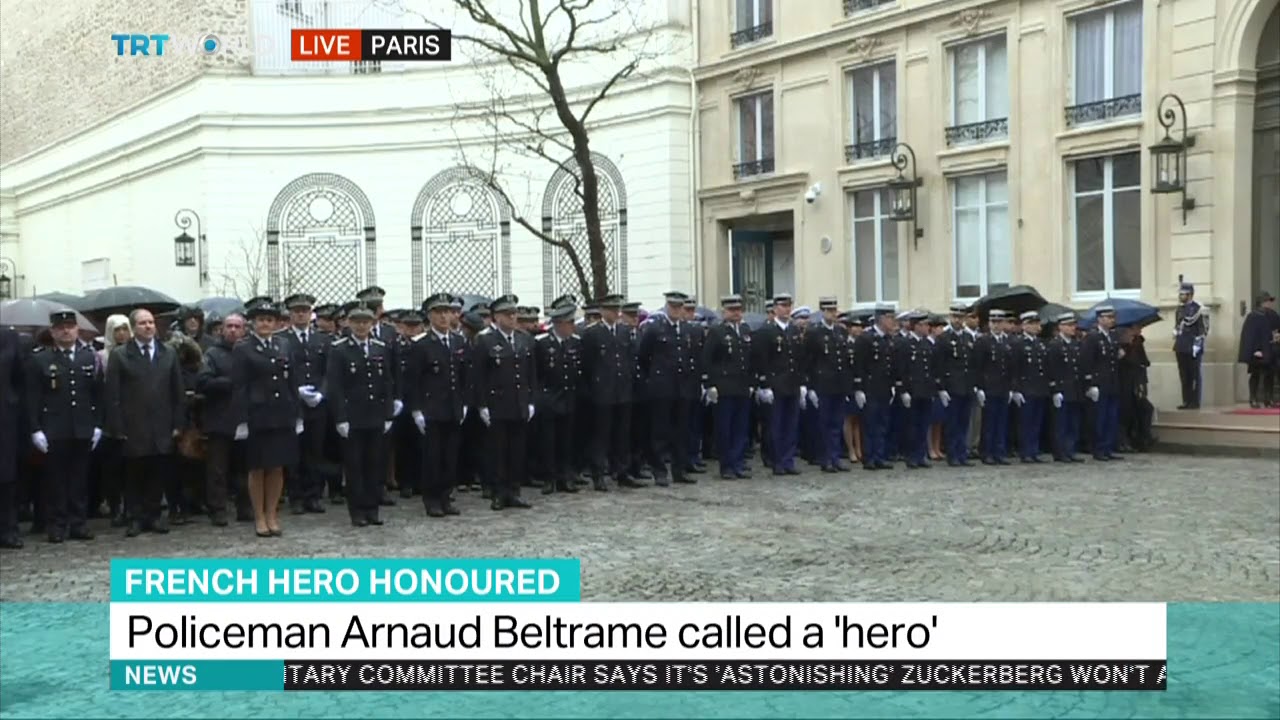 Policeman Arnaud Beltrame called a hero