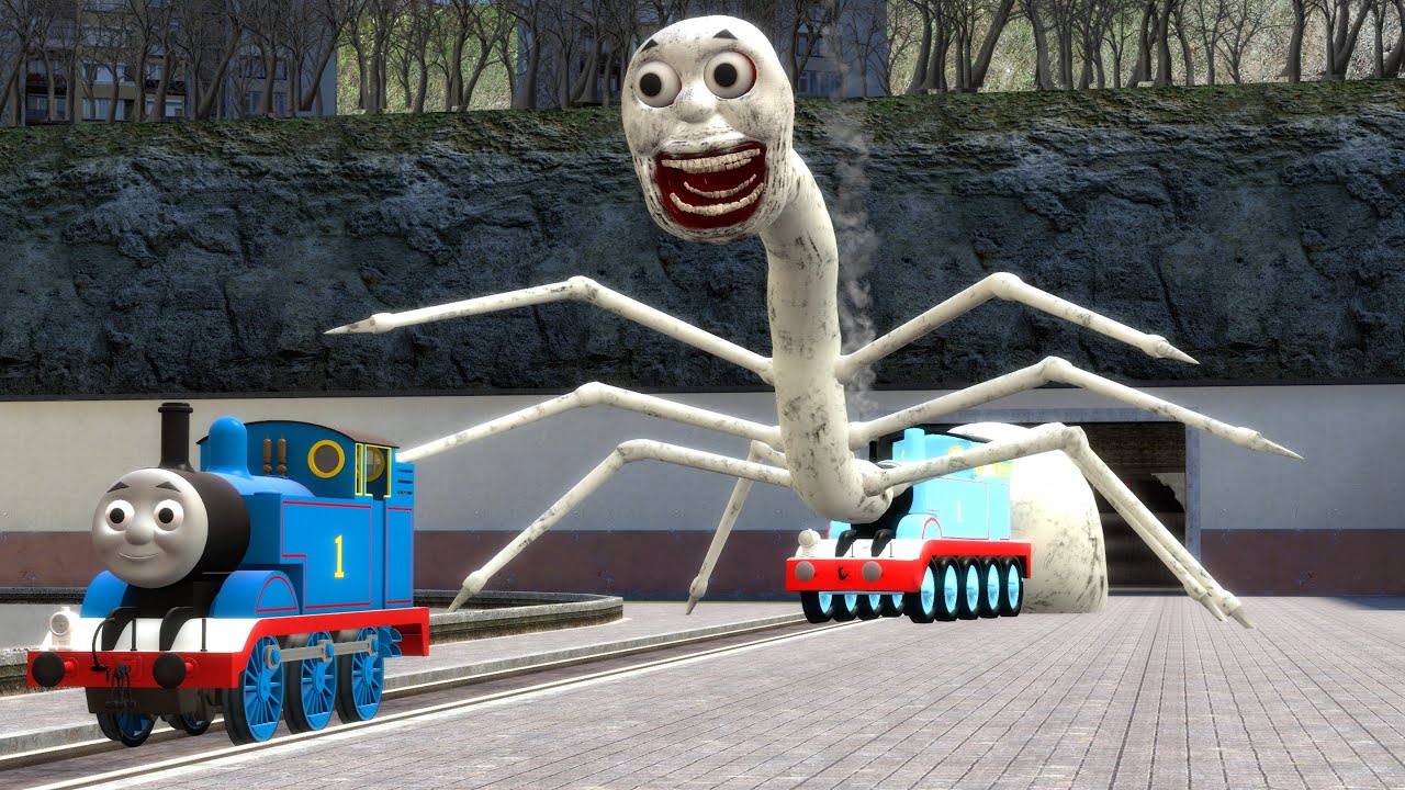 Building a Thomas Train Chased By Giant Cursed Thomas The Train Attack in Garry's Mod