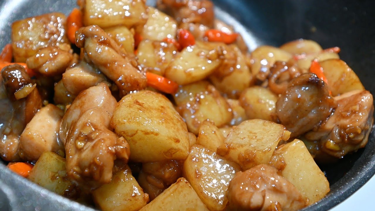 Soy Sauce Chicken & Potato Stir-fry #homefood