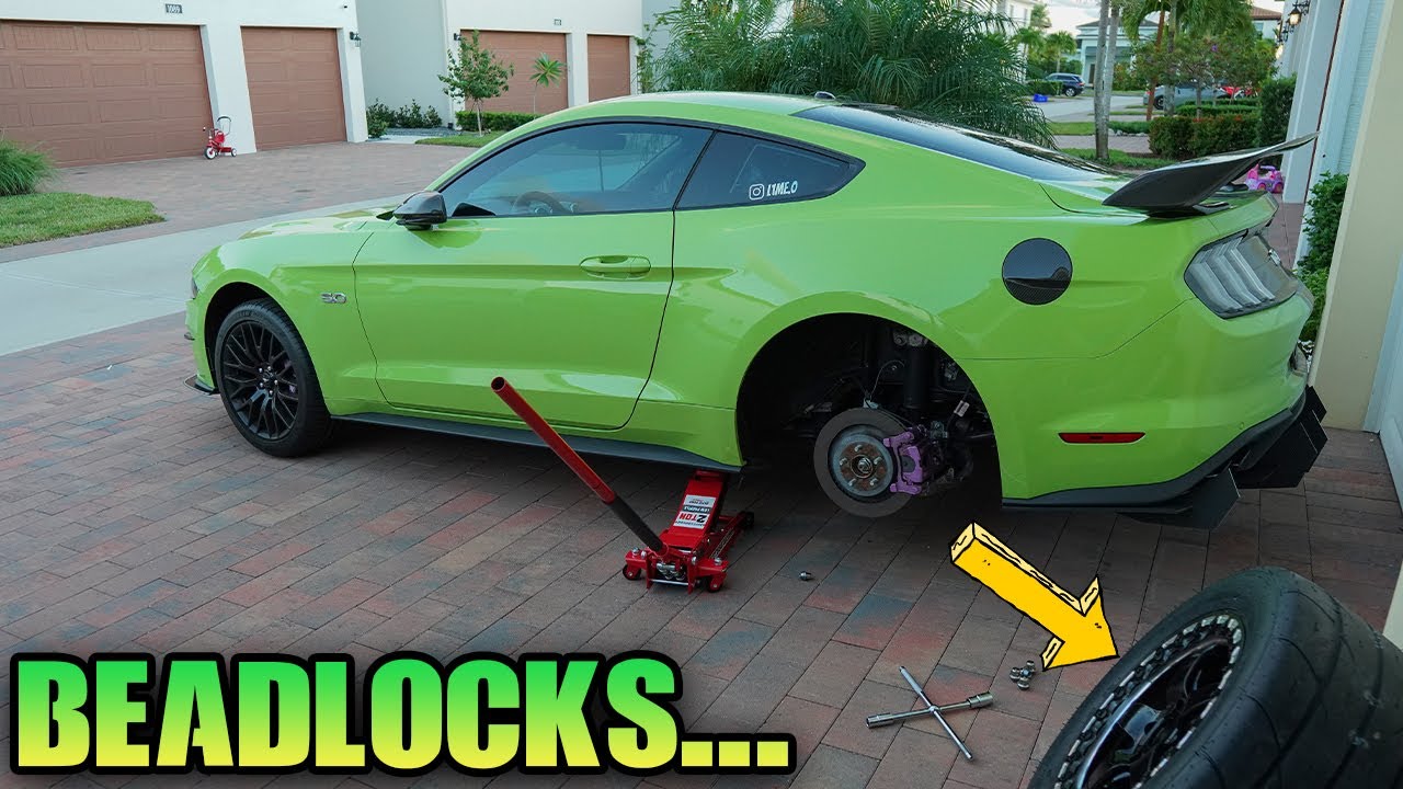 Я установил бедлоки на свой Whipple Supercharged Mustang GT! (Процесс монтажа шин и, наконец, зац...