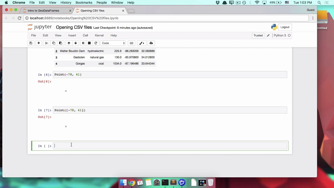 Открытие CSV-файлов с помощью geopandas