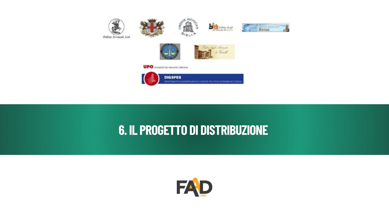 6. IL PROGETTO DI DISTRIBUZIONE