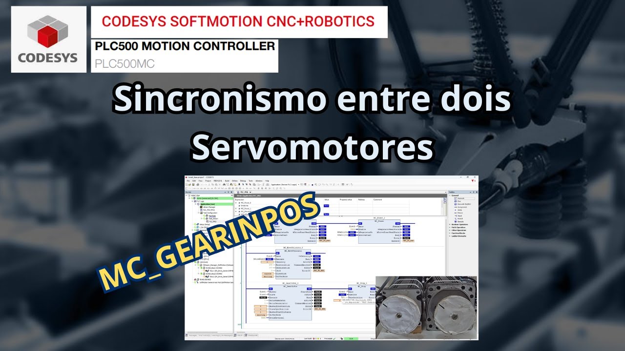 MC_GEARINPOS - Sincronismo entre dois Servomotores - [Codesys Motion #006]