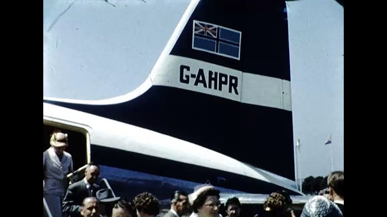G-AHPR Vickers 610 Viking 1b aircraft flying to Basel from England C1960, F945