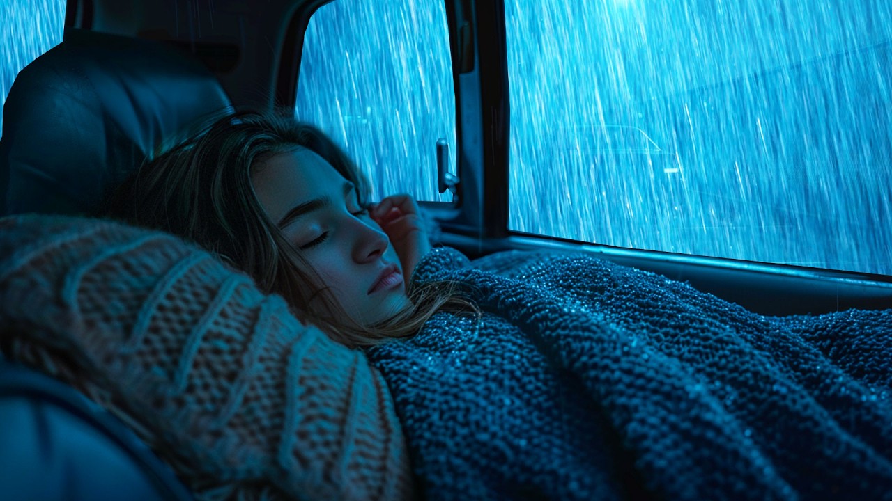 Метод Глубокого Сна под Сильный Дождь и Гром на Машине Ночью