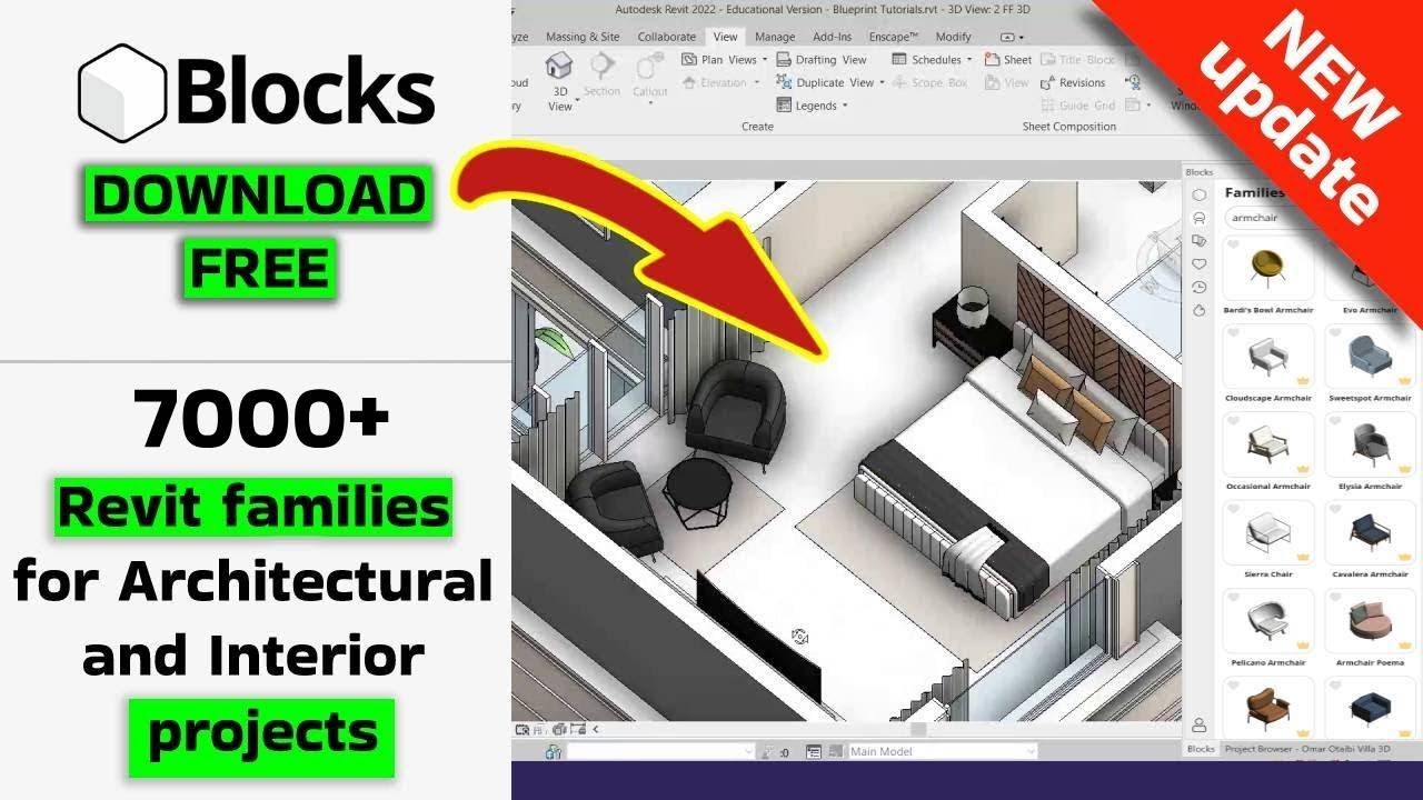 Загрузите более 7000 семейств Revit | Плагин Blocks | Семейства Revit и BIM-контент