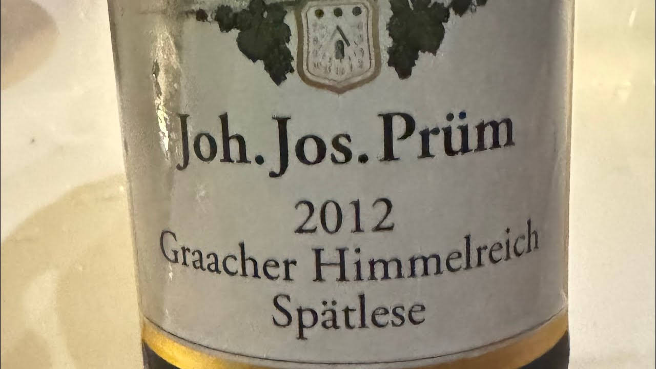 Joh Jos Prum 2012 Graacher Himmelreich Riesling Spatlese Premium German Wine Review
