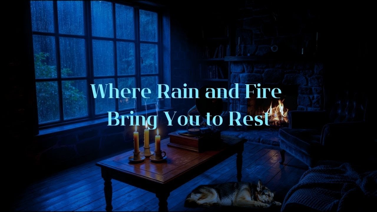 Cozy Rain with Crackling Fire 🌧️🔥 Drift Into Deep Sleep in Minutes
