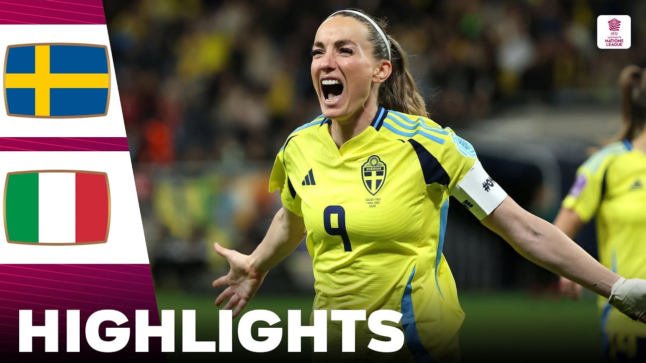 Sweden vs Italy | What a Game | Highlights | UEFA Women's Nations League 04-04-2025