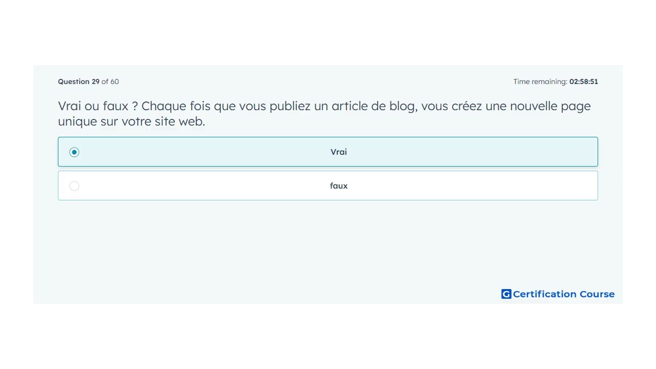 Vrai ou faux ? Chaque fois que vous publiez un article de blog, vous créez une nouvelle page unique