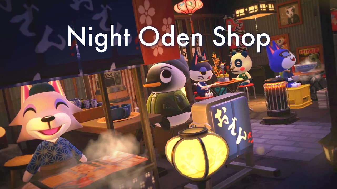 [ACNH BGM] 🍢 Cozy Japanese Night Oden Shop｜Lo-fi Jazz & Warm Street Food Ambience｜Study •Relax•Work