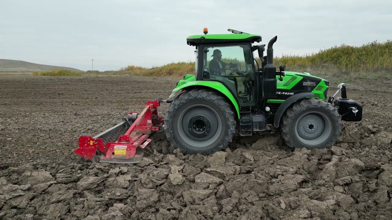 DEUTZ-FAHR 6135c - AĞIR TOPRAKTA DİK ROTOVATÖR İLE TOHUM YATAĞI HAZIRLIĞI 