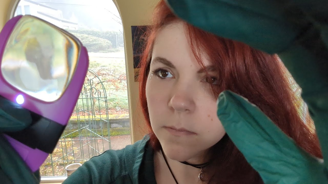 ASMR - 360 Ear, Hair and Face Examination - Measuring, Tweezing, Noting - Gloves - Soft Spoken