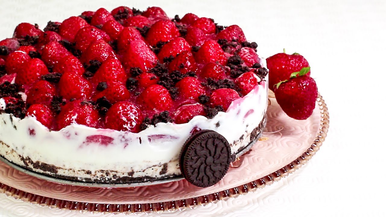 OREO-ERDBEER-TORTE ohne Backen | Kühlschranktorte
