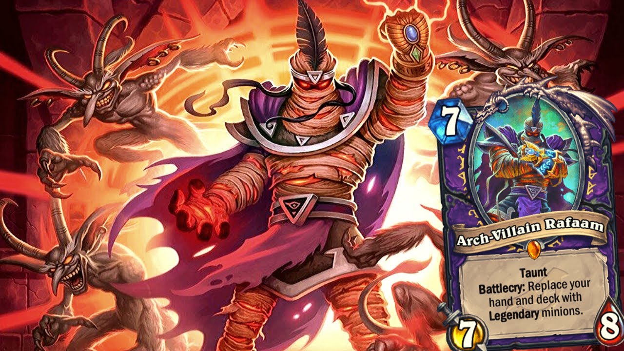 HEARTHSTONE GAME PLAY, 100% MEME DECK, ARCH-VILLAIN RAFAAM!