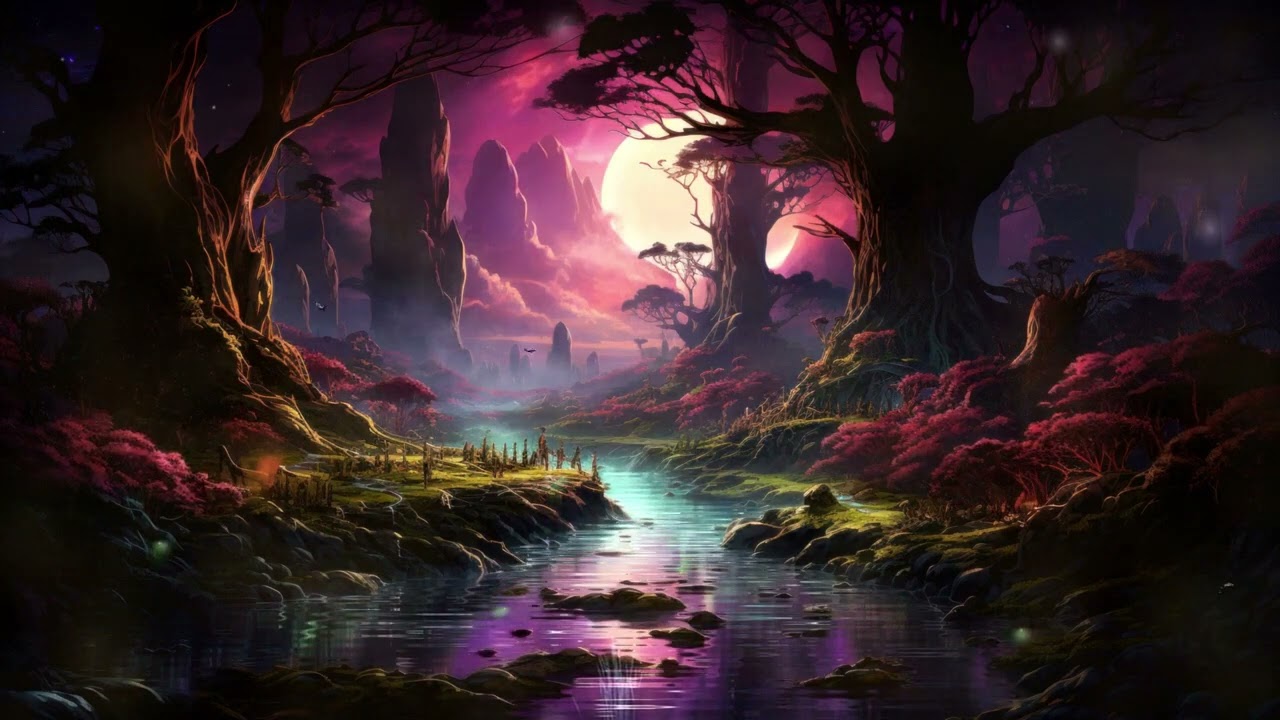 Ambient Calm River for Deep Sleep & Meditation | Sci-Fi Dreamscape | Ultimate Stress Relief