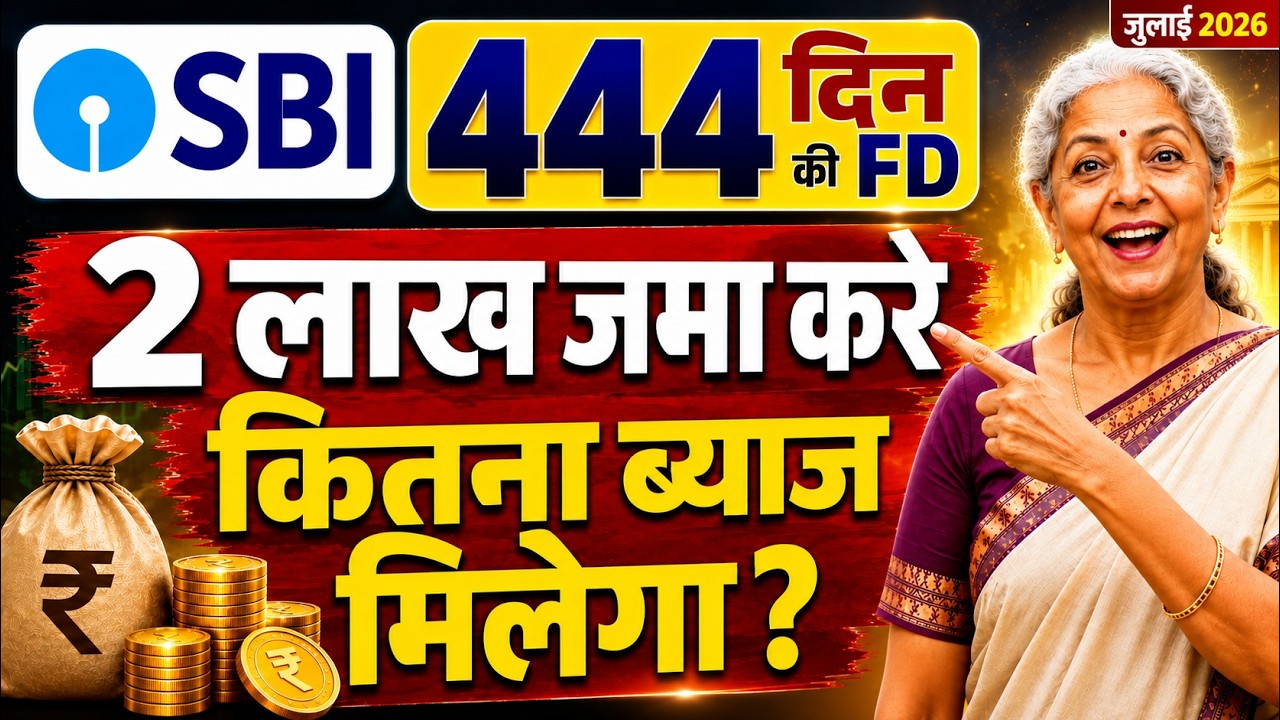 SBI 444 Days FD 2026: ₹2 लाख जमा करने पर कितना ब्याज मिलेगा? (July 2026)