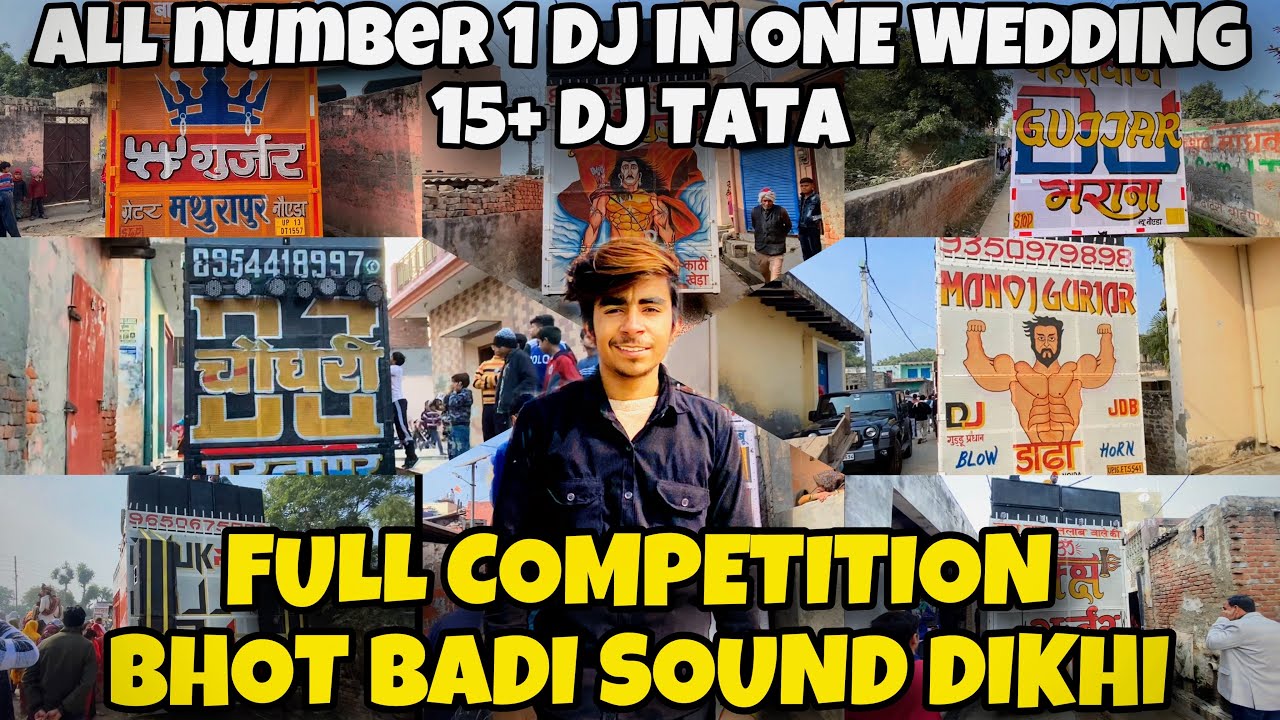 DJ KARAN GURJAR BHUKAMP GURJAR NAKSH GURJAR ANNA GURJAR OM DJ SADOPUR 15 TATA FULL COMPETITION
