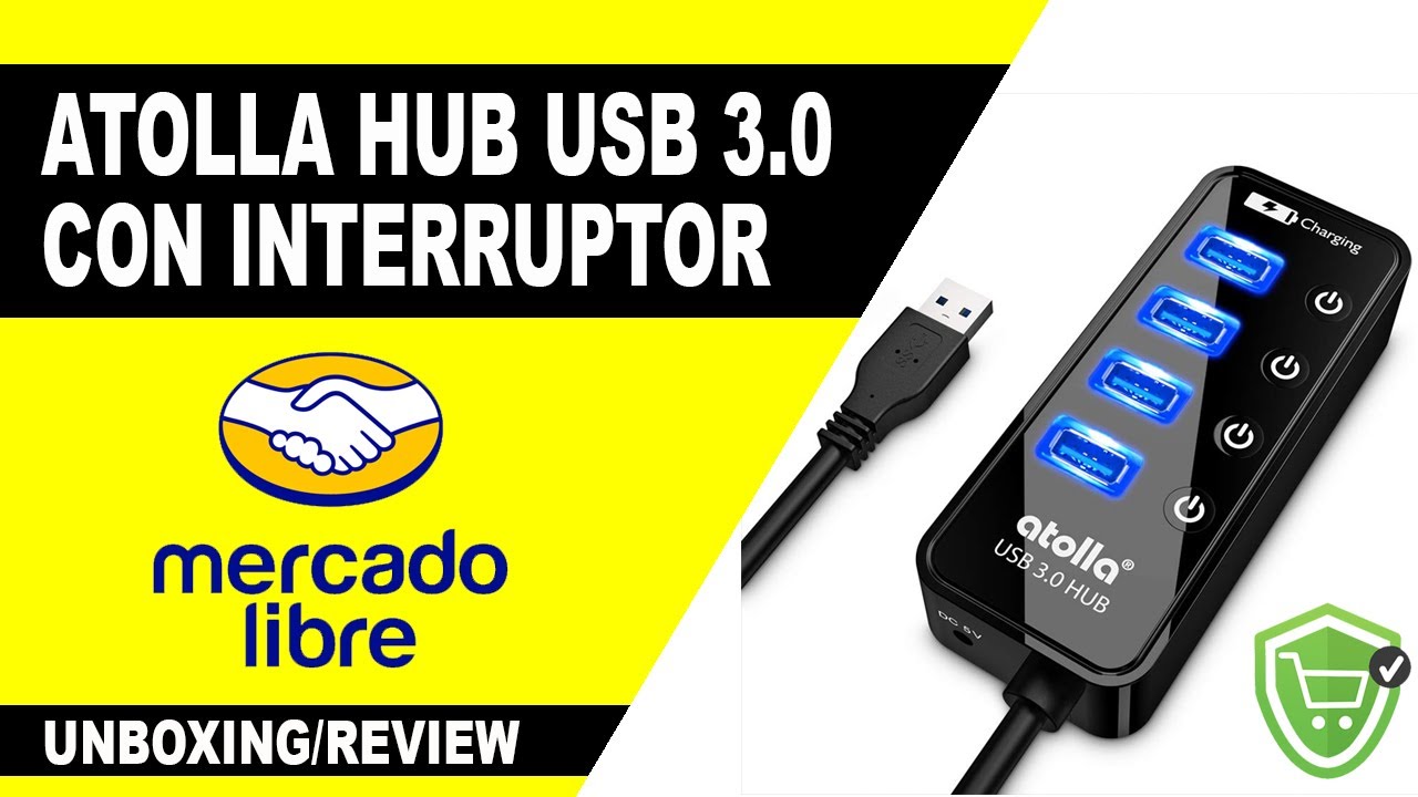 📦  HUB USB 3.0 ATOLLA CON INTERRUPTOR | COMPRA EN MERCADO LIBRE CARGA INTELIGENTE | UNBOXING/REVIEW