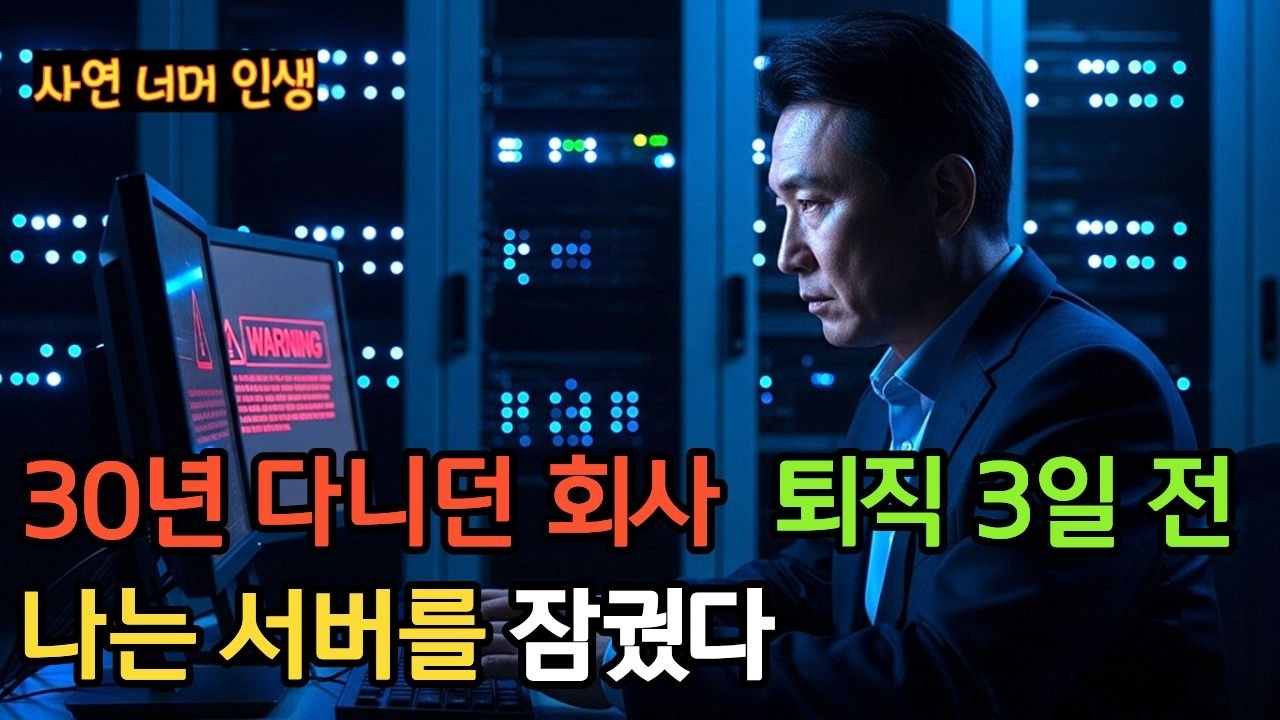30년 다신 회사 퇴직 3일 전, 내가 서버 비밀번호를 바꾼 진짜 이유ㅣ30년 IT팀장의 마지막 선택!  ㅣ감동사연ㅣ 반전사연ㅣ인생사연ㅣ라디오사연