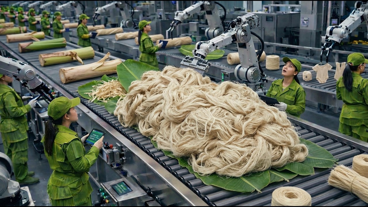 Inside the Banana Fiber Factory: How Waste Banana Trunks are Turned into Luxury Fabric