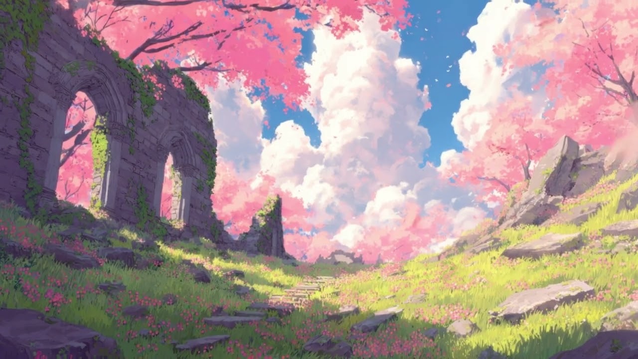 Blossom Ruins Valley | Soft Fantasy Lofi for Study & Focus