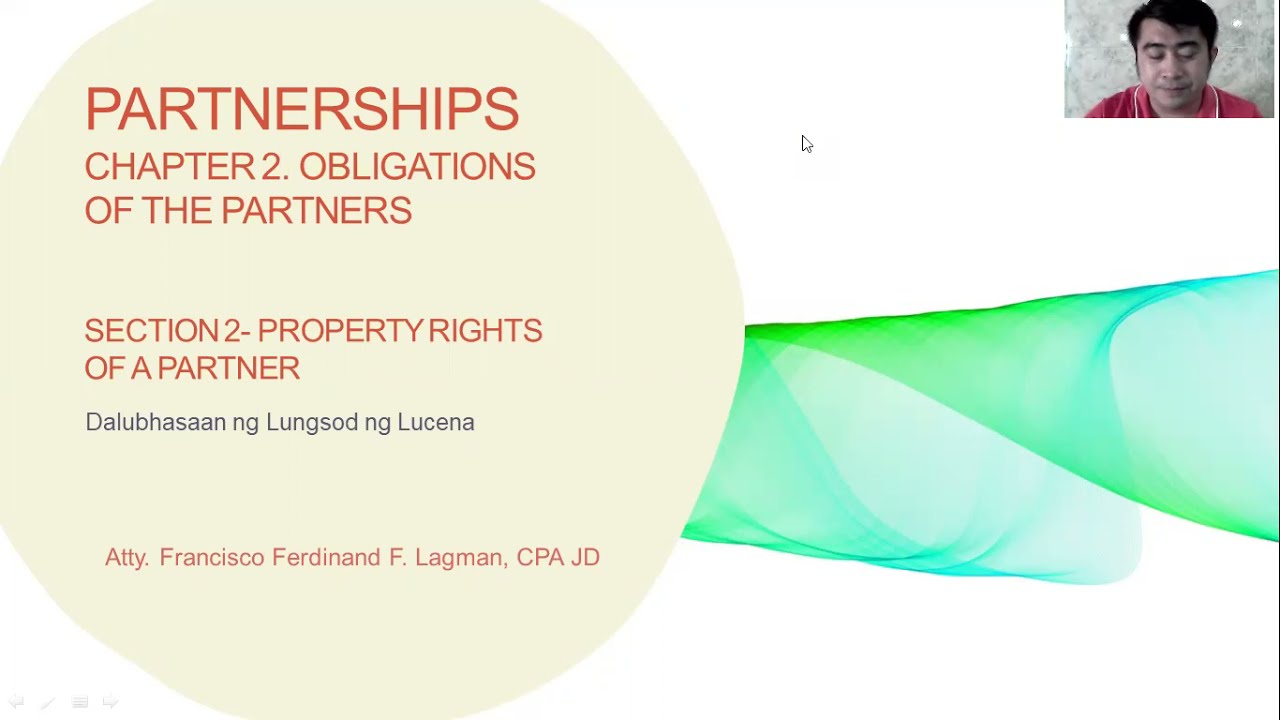 Law on Partnerships Chapter 2  Sections 2 & 3